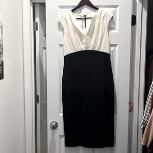Ted Baker Black and White Midi Dress